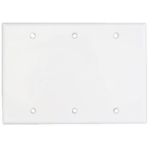 3 GANG BLANK WALL PLATE, WHITE-ORTECH-CROWN DISTRIBUTION-Default-Covalin Electrical Supply