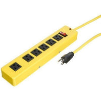 WORKSHOP 6 OUTLET - FULL SURGE - W/4.8M CORD - YELLOW & BLACK-VISTA-VISTA-Default-Covalin Electrical Supply