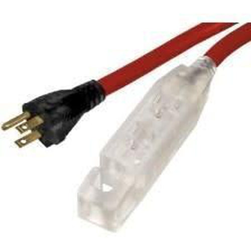 15M OUTDOOR 14/3 SJTW - TRIPLE OUTLET - LIGHTED - RED-VISTA-VISTA-Default-Covalin Electrical Supply