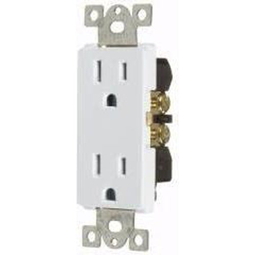 15A DECORATOR DUPLEX OUTLET - WHITE-VISTA-VISTA-Default-Covalin Electrical Supply