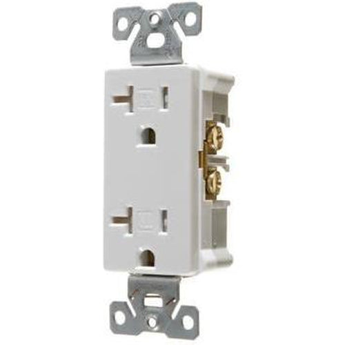 VISTA 20A/125V TAMPER RESISTANT - DECORATOR DUPLEX OUTLET - WHITE-VISTA-VISTA-Default-Covalin Electrical Supply
