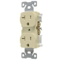 20A/125V TAMPER RESISTANT - STANDARD DUPLEX OUTLET - IVORY-VISTA-VISTA-Default-Covalin Electrical Supply