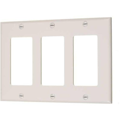 3-GANG DECORATIVE PLATE - IVORY-VISTA-VISTA-Default-Covalin Electrical Supply