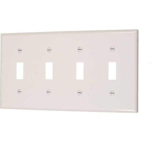4-GANG TOGGLE SWITCH PLATE - IVORY-VISTA-VISTA-Default-Covalin Electrical Supply