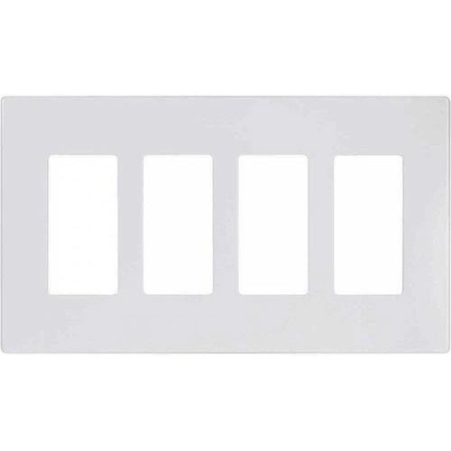 VISTA 4-GANG SCREWLESS DECORATIVE PLATE - WHITE-VISTA-VISTA-Default-Covalin Electrical Supply