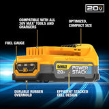 DEWALT 20V MAX* STARTER KIT WITH POWERSTACK™ COMPACT BATTERY AND CHARGER (DCBP034C)