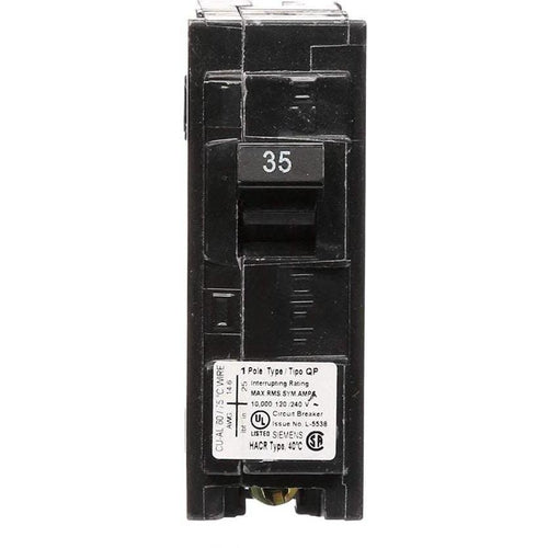 SIEMENS 1 POLE 35A PUSH-IN CIRCUIT BREAKER Q135-SIEMENS-DEALER SOURCE-Default-Covalin Electrical Supply