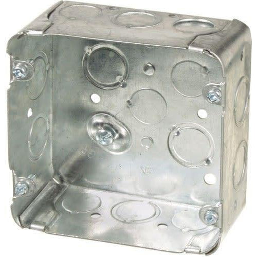 72171K 4-11/16 X 4-11/16 X 2-1/8 SQUARE STEEL JUNCTION BOX (STOVE BOX)-ORTECH-CROWN DISTRIBUTION-Default-Covalin Electrical Supply