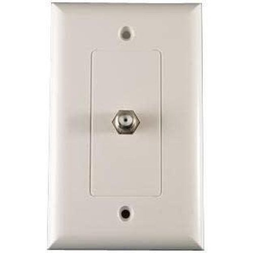 SINGLE GANG PLATE WITH CABLE CONNECTOR, WHITE-ORTECH-CROWN DISTRIBUTION-Default-Covalin Electrical Supply