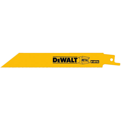 DEWALT 6" 14 TPI STRAIGHT BACK BI-METAL RECIPROCATING SAW BLADE EACH