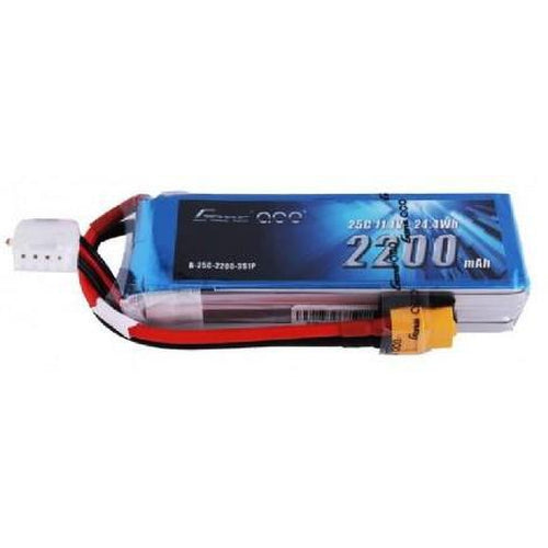 GENS ACE 25C 2200MAH 11.1V 3S LIPO BATTERY PACK WITH XT60 PLUG