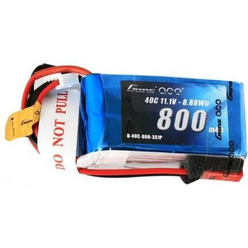 GENS ACE 800MAH 11.1V 40C 3S1P LIPO BATTERY PACK WITH JST-SYP PLUG