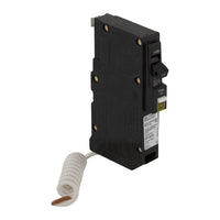 SQUARE D MINI CIRCUIT BREAKER 15A 1 POLE COMBINATION ARC FAULT PIG TAIL PLUG IN MOUNT QO115CAFI TYPE QO