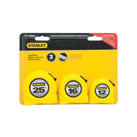 STANLEY 3-PACK TAPE SET 25", 16", AND 12"