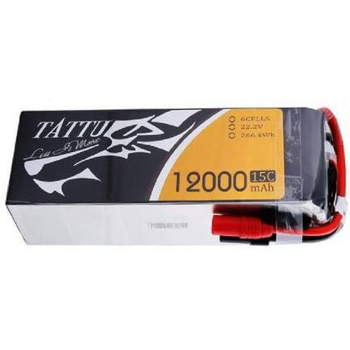 TATTU 15C 6S 12000MAH BATTERY PACK WITH AS150 +XT150 PLUG