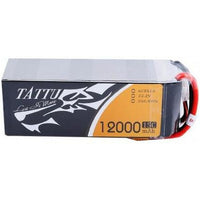 TATTU 15C 6S 12000MAH LIPO BATTERY PACK WITH XT90 PLUG