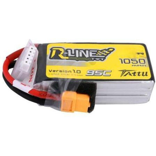 TATTU R-LINE 1050MAH 95C 4S1P LIPO BATTERY PACK WITH XT60 PLUG