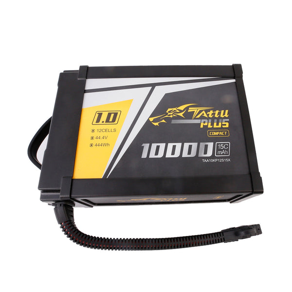 Tattu Plus 1.0 Compact Version 10000mAh 44.4V 15C 12S1P Lipo Smart Battery Pack With XT90-S Plug