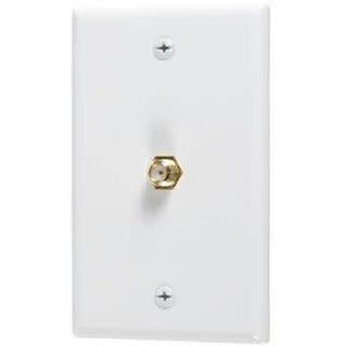 CABLE JACK W/PLATE - WHITE-VISTA-VISTA-Default-Covalin Electrical Supply