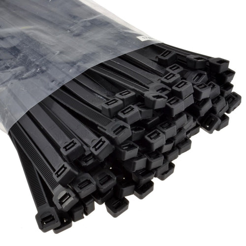 CABLE TIES - 14" 50LB TYPE 21S BLACK UV  - 100/BAG