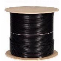 *PER METER CUT* COAX RG6/U - INDOOR/OUTDOOR CABLE - 18AWG - FT4/CM - BLACK RG6