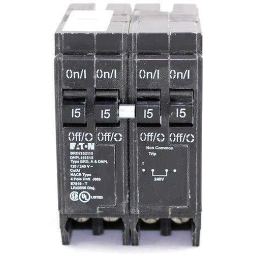  EATON CUTLER HAMMER 2-2 POLE 15A QUAD CIRCUIT BREAKER DNPL215215-EATON-DEALER SOURCE-Default-Covalin Electrical Supply 