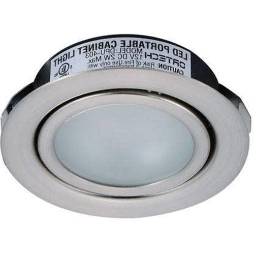 LED PUK 2W 120LMN 5000K/2700K, 2-1/4'' CUTOUT, SATIN NICKEL-ORTECH-CROWN DISTRIBUTION-Default-Covalin Electrical Supply