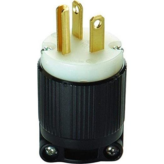 MORRIS MALE CORD END CONNECTOR WITH CLAMP 20A, 250V