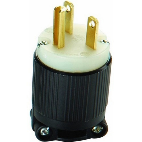 MORRIS MALE CORD END CONNECTOR WITH CLAMP 15A, 250V