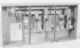 LEFT HAND ENTRY METER SOCKET FOUR GANG 200A 600V MAIN 100A PER POSITION