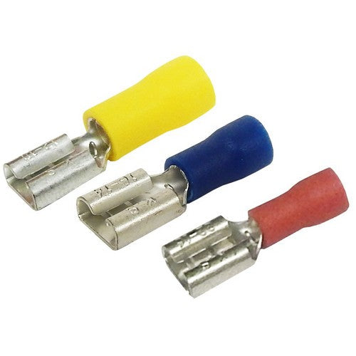 YELLOW 12-10 .032 X .250 FEMALE DISCONNECT BAG OF 25