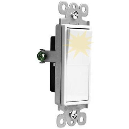 VISTA 15A LIGHTED DECORA SWITCH - S.P - WHITE-VISTA-VISTA-Default-Covalin Electrical Supply