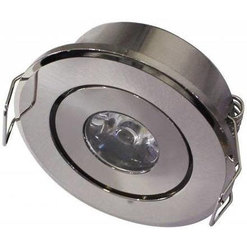 2'' MINI LED PUK LIGHT 2W, 180LMN, 5000K COOL WHITE, GIMBLE, SATIN NICKEL-ORTECH-CROWN DISTRIBUTION-Default-Covalin Electrical Supply