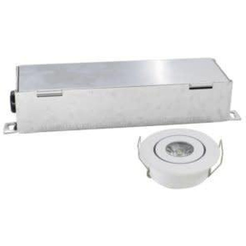 2'' MINI LED PUK LIGHT 2W, 180LMN, 5000K COOL WHITE, GIMBLE W/DRIVER, WHITE-ORTECH-TRM HEAT-Default-Covalin Electrical Supply