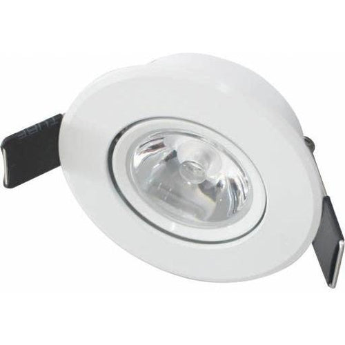 3'' MINI LED PUK LIGHT 3W, 240LMN, 5000K COOL WHITE, GIMBLE, WHITE-ORTECH-CROWN DISTRIBUTION-Default-Covalin Electrical Supply