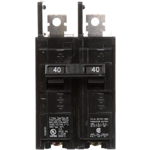 SIEMENS 2 POLE 40A BQ-TYPE BOLT-ON BREAKER BQ2B040-SIEMENS-DEALER SOURCE-Default-Covalin Electrical Supply