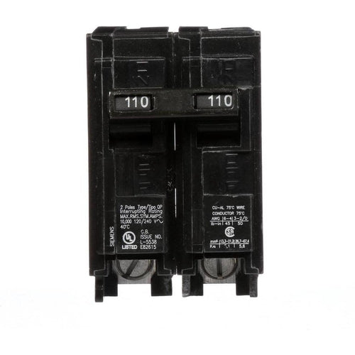 SIEMENS 2 POLE 110A PUSH-IN CIRCUIT BREAKER Q2110-SIEMENS-DEALER SOURCE-Default-Covalin Electrical Supply 
