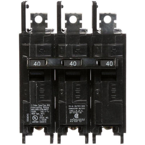 SIEMENS 3 POLE 40A BQ-TYPE BOLT-ON BREAKER BQ3B040-SIEMENS-DEALER SOURCE-Default-Covalin Electrical Supply