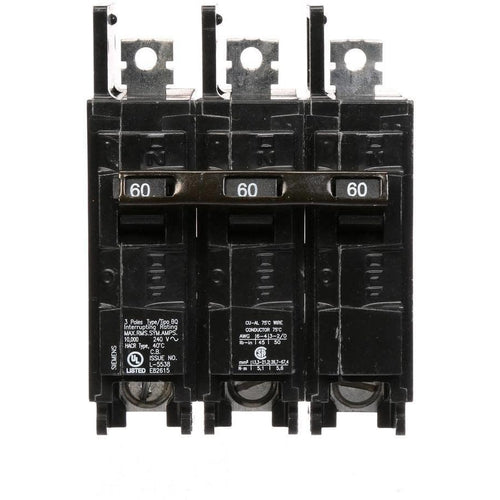 SIEMENS 3 POLE 60A BQ-TYPE BOLT-ON BREAKER BQ3B060-SIEMENS-DEALER SOURCE-Default-Covalin Electrical Supply