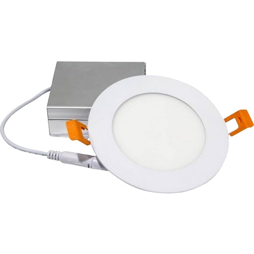  SLIM LED DOWNLIGHT 4'', 9W, 550LMN, 3000K, WHITE-ORTECH-CROWN DISTRIBUTION-Default-Covalin Electrical Supply 