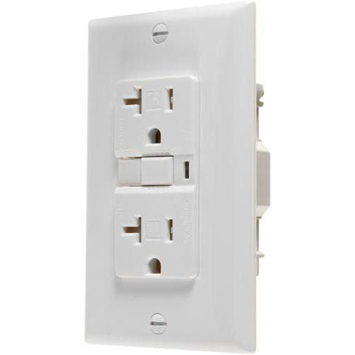 VISTA SELF-TEST TAMPER RESISTANT 20A GFCI DUPLEX OUTLET W/WALL PLATE - WHITE-VISTA-VISTA-Default-Covalin Electrical Supply