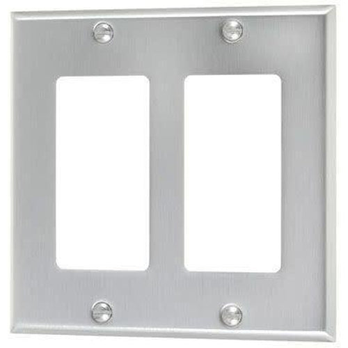 2-GANG DECORATOR PLATE #430 S.S GRADE-VISTA-VISTA-Default-Covalin Electrical Supply