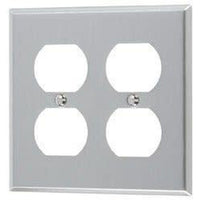 2-GANG DUPLEX OUTLET PLATE #430 S.S GRADE-VISTA-VISTA-Default-Covalin Electrical Supply